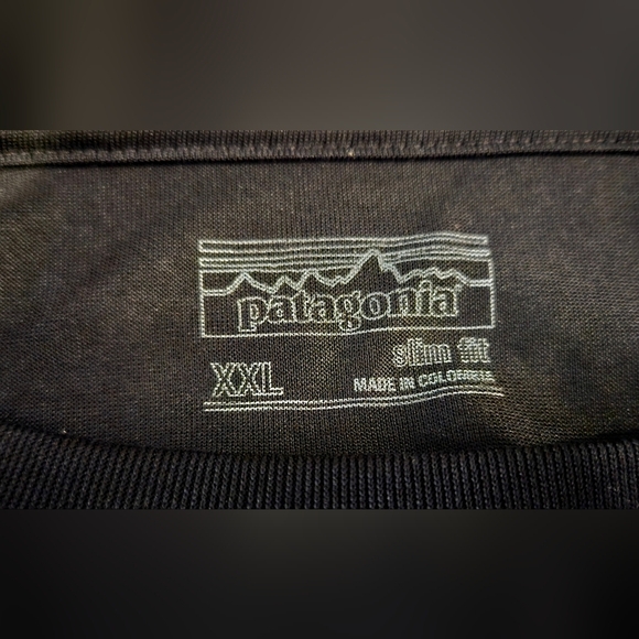Patagonia Black Short Sleeve Flying Fish T-Shirt - Sz XXL Slim Fit - Picture 4 of 5